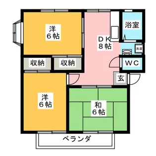 サンビレッジ静岡 D【2階】の間取り