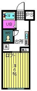 カレッジコーポS・A【1階】の間取り