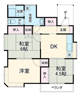 ヴィラ中央【2階】の間取り