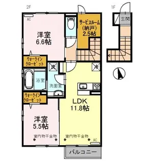 グラン ストリーツ A【2階】の間取り