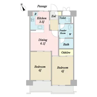 ヴェラハイツ船堀【1階】の間取り