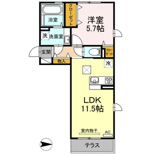 アルバ日吉【1階】の間取り