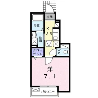 広島県福山市水呑町【アパート】の間取り