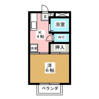 1Kの間取り画像