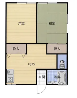 マリンハイツ1【1階】の間取り