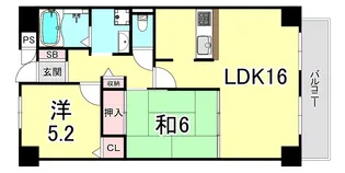 兵庫県明石市大明石町1【マンション】の間取り