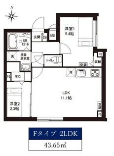 レピュア東大島駅前レジデンス【5階】の間取り