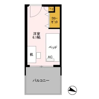 ロイヤルパークスER万代 Share万代【3階】の間取り