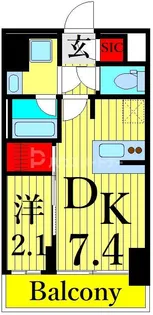 クレストコート東日暮里【2階】の間取り