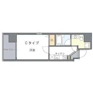 ウエンズ東心斎橋【7階】の間取り