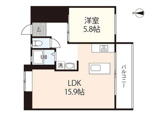 1LDKの間取り画像