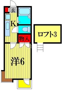ラグリオス市川【2階】の間取り