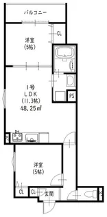 クリエオーレ初芝【3階】の間取り