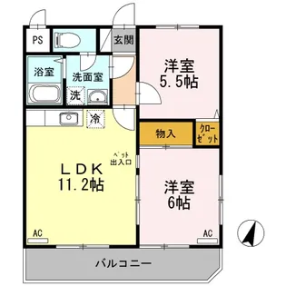 香川県善通寺市吉原町【マンション】の間取り