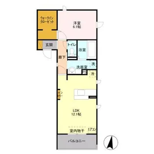 埼玉県さいたま市浦和区上木崎4【アパート】の間取り