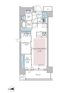 東京都台東区台東4【マンション】の間取り