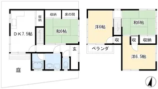 京都府京都市左京区上高野沢淵町【一戸建】の間取り