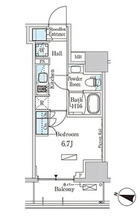パークアクシス横濱高島町【8階】の間取り