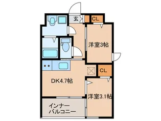 THE GRANDE AVENUE【3階】の間取り