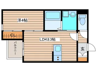 フォルテ河原町【1階】の間取り