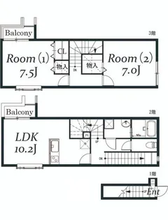 パティオ赤坂【2階】の間取り
