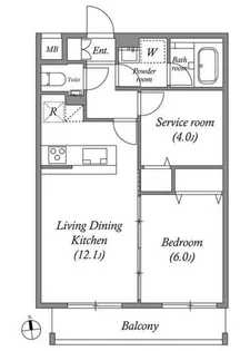 オーパスホームズ武蔵小金井【1階】の間取り