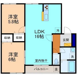 グロワール【3階】の間取り