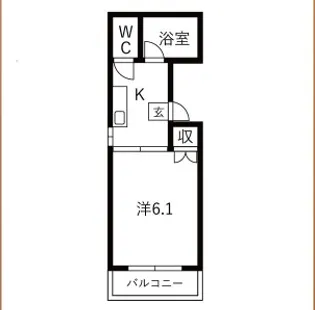 マリンパレス【4階】の間取り