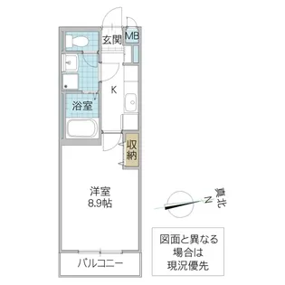 プレスト水戸桜川【4階】の間取り