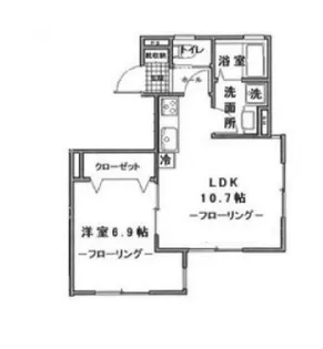 コージーコート馬込【1階】の間取り