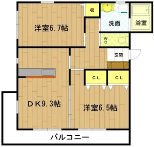 三重県伊勢市小俣町明野【マンション】の間取り