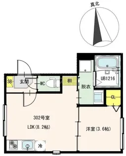 TERRAS Kasai【3階】の間取り