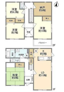 神奈川県横浜市青葉区松風台【一戸建】の間取り