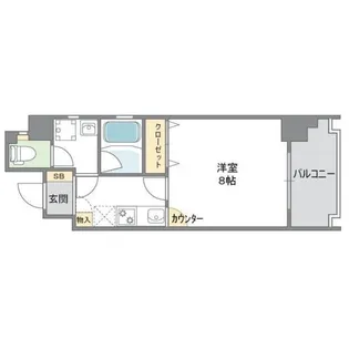 キャナルコート内久宝寺【4階】の間取り