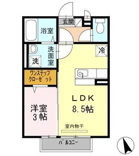 レクラデュクール【2階】の間取り