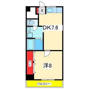 ロイヤル上大川前【7階】の間取り