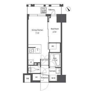 コンフォリア台東根岸【10階】の間取り
