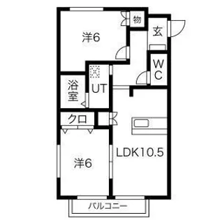 サニーコートOOKAWARA A棟【1階】の間取り