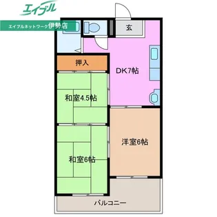 馬瀬ハイツ【5階】の間取り