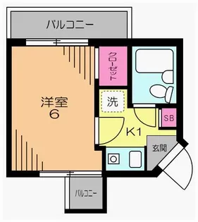 プラダK2【2階】の間取り