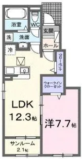 門田町アパート(028306201)【1階】の間取り