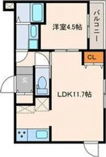 ポーラスター11th星ヶ丘山手【1階】の間取り