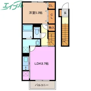 タウンコートII【2階】の間取り