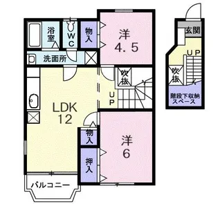 EAST MARUGI【2階】の間取り