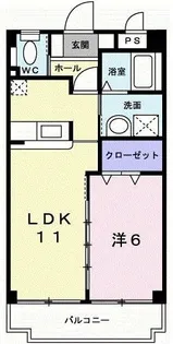 プラシ-ド南海【3階】の間取り