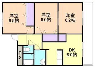 水原マンションII【1階】の間取り