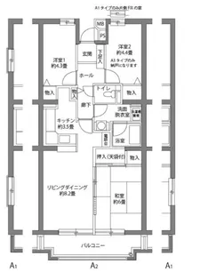 ヒルズ南戸塚3号棟【7階】の間取り