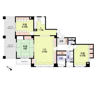 プレステージ田園調布【4階】の間取り