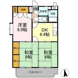 レジデンス東望【4階】の間取り