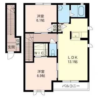サンモールベルデB【2階】の間取り